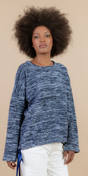 crew neck sweater in lambswool cashmere