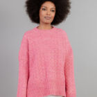 oversize crew neck sweater in alpaca and wool