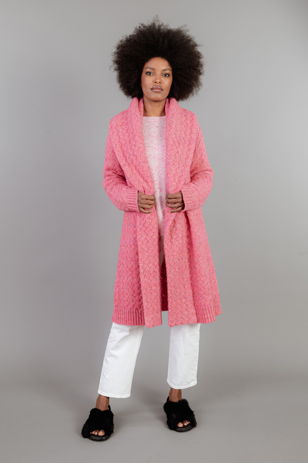 oversized knitted coat