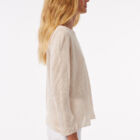 boat neck long sleeve t-shirt in wrinkled viscose b