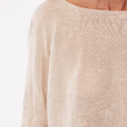boat neck long sleeve t-shirt in wrinkled viscose f