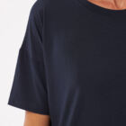 t-shirt girocollo in jersey di microfibra