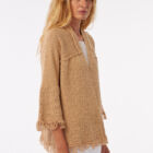 buttonless jacket in organic cotton