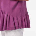 boat neck sweater with a big ruffle in cotton