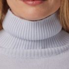 maglia collo alto in merino extrafino con ricamo agugliato