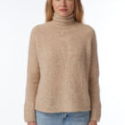 turtle neck sweater in baby Camel and extrafine merino