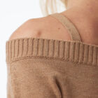 asymmetrical one-shoulder sweater in extrafine merino