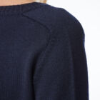 crew neck cropped sweater in extrafine merino