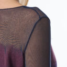 crew neck t-shirt in tulle with needle-punched motif