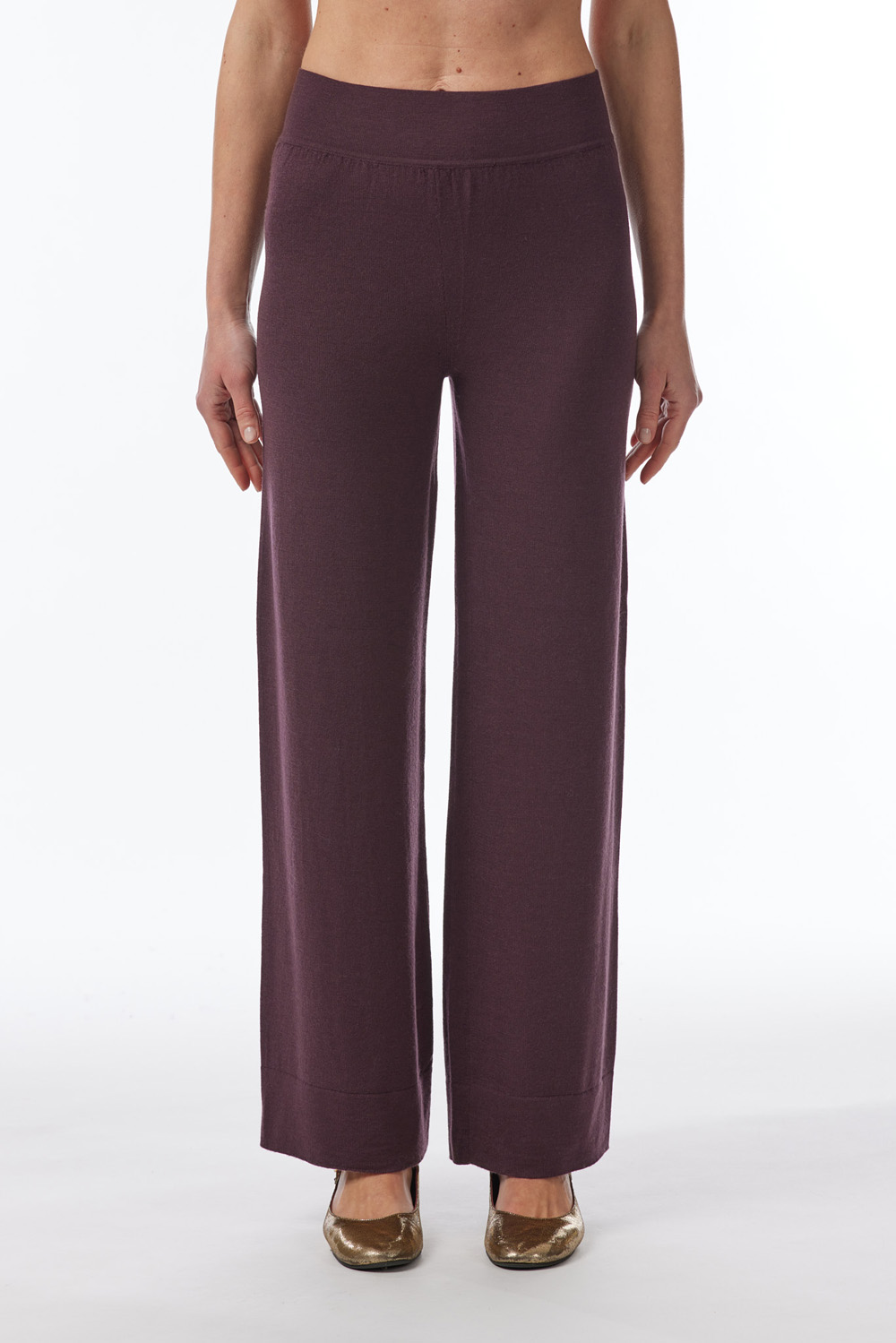 trousers in extrafine merino with waistelastic