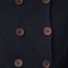 giacchina in lana merino infeltrita,collo a polo, chiusura doppiopetto con bottoni in legno