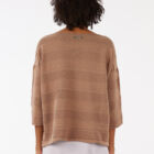 Boat neck sweater in 100% cotton