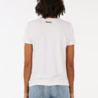 Boat neck T-shirt in microfibre jersey, short sleeve.