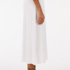 long slightly flared skirt in microfibre jersey